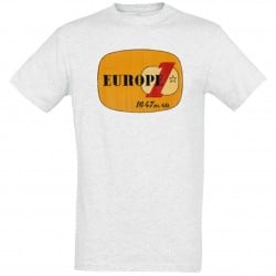 T-shirt Blanc logo jaune Europe 1