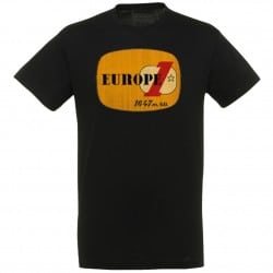 T-shirt Noir logo jaune Europe 1