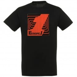 T-shirt Noir logo Orange Europe 1