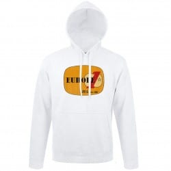 Sweat blanc logo jaune Europe 1